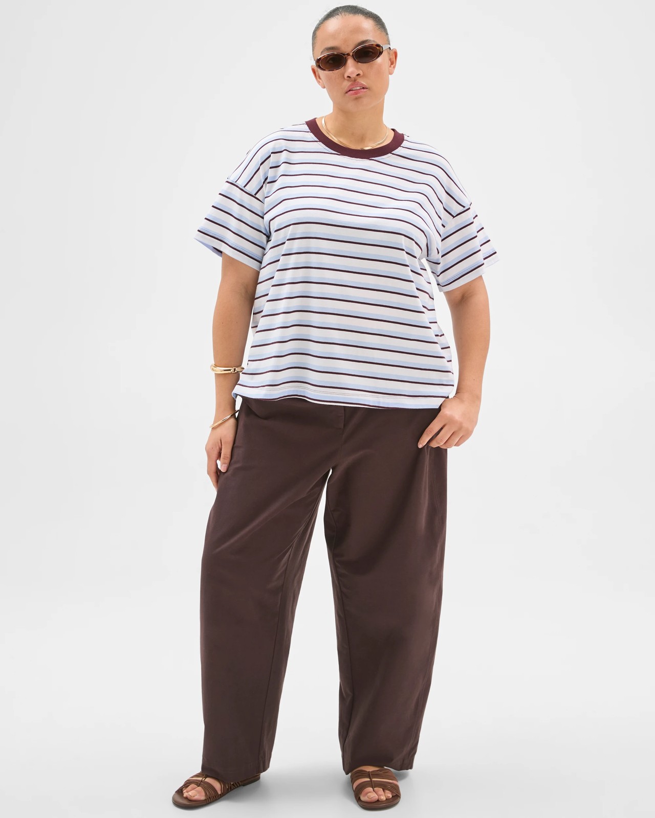 Plus Size Australian Cotton Split Hem T-Shirt 4 of 5