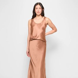 Crushed Satin Midi Skirt - Preview product image