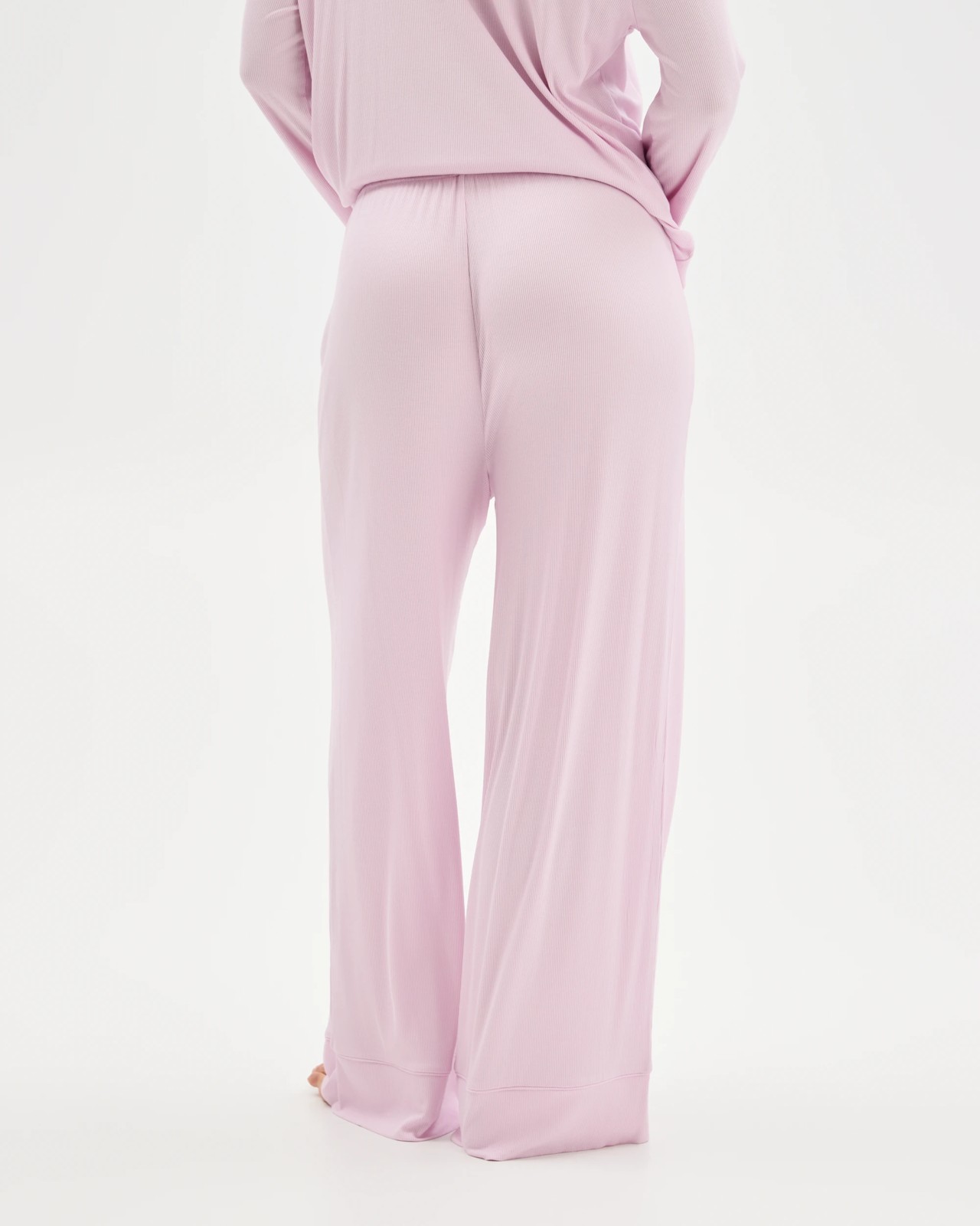 Rib Wide Leg Sleep Pants - Pink 6 of 6