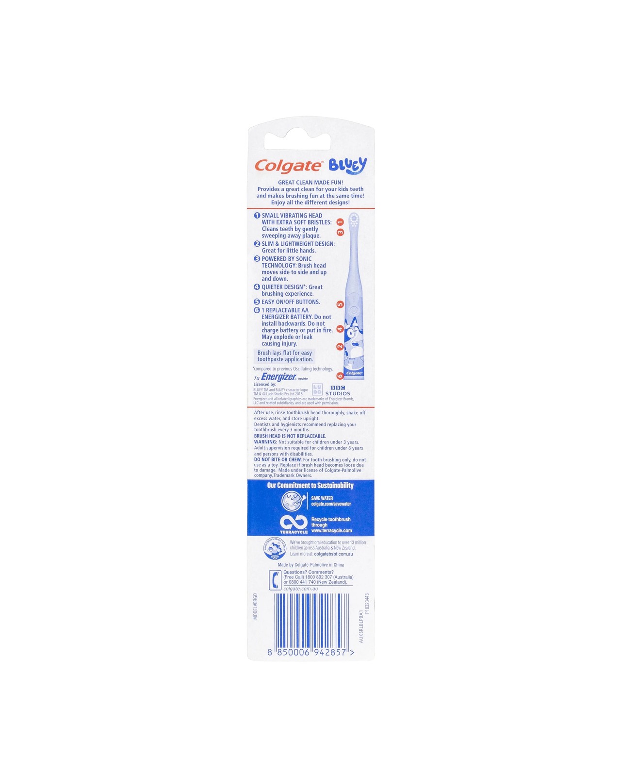 Junior Bluey Power Toothbrush - Colgate 2 of 6