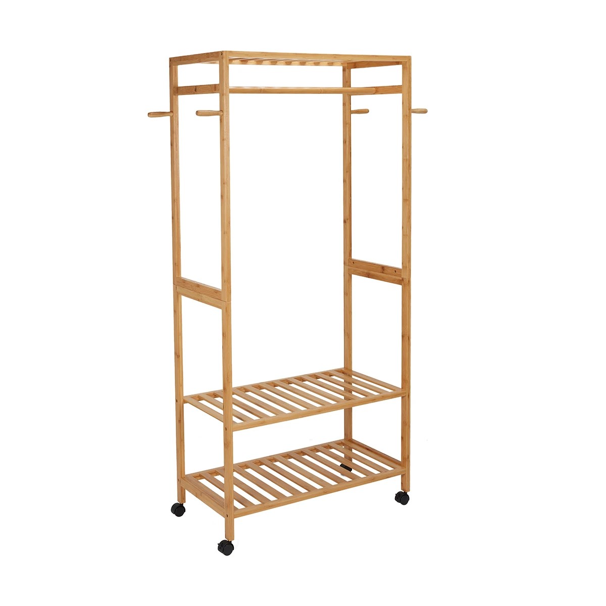 Bamboo Garment Rack With Wheels Anko Target Australia