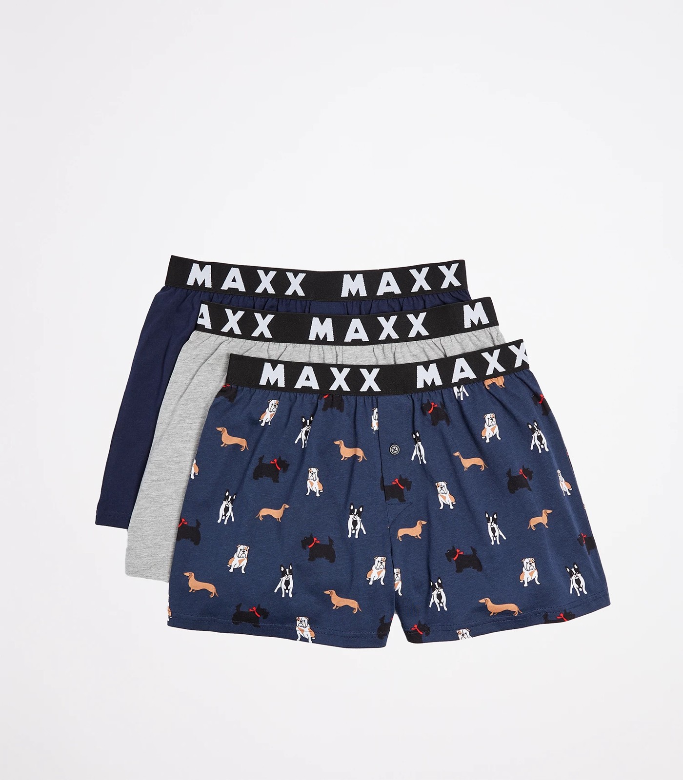 Maxx 3 Pack Knit Boxers - Dogs