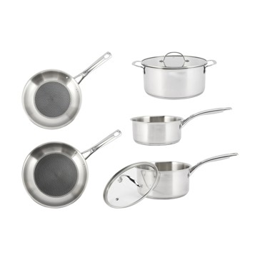 5 Piece Stainless Steel Cookware Set - Anko
