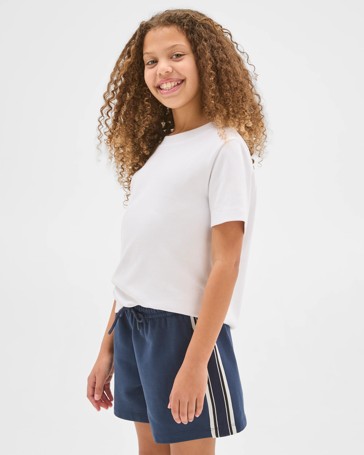 Australian Cotton Blend Side Stripe Fleece Shorts