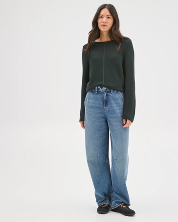 Australian Cotton Blend Ottoman Twist Sweater