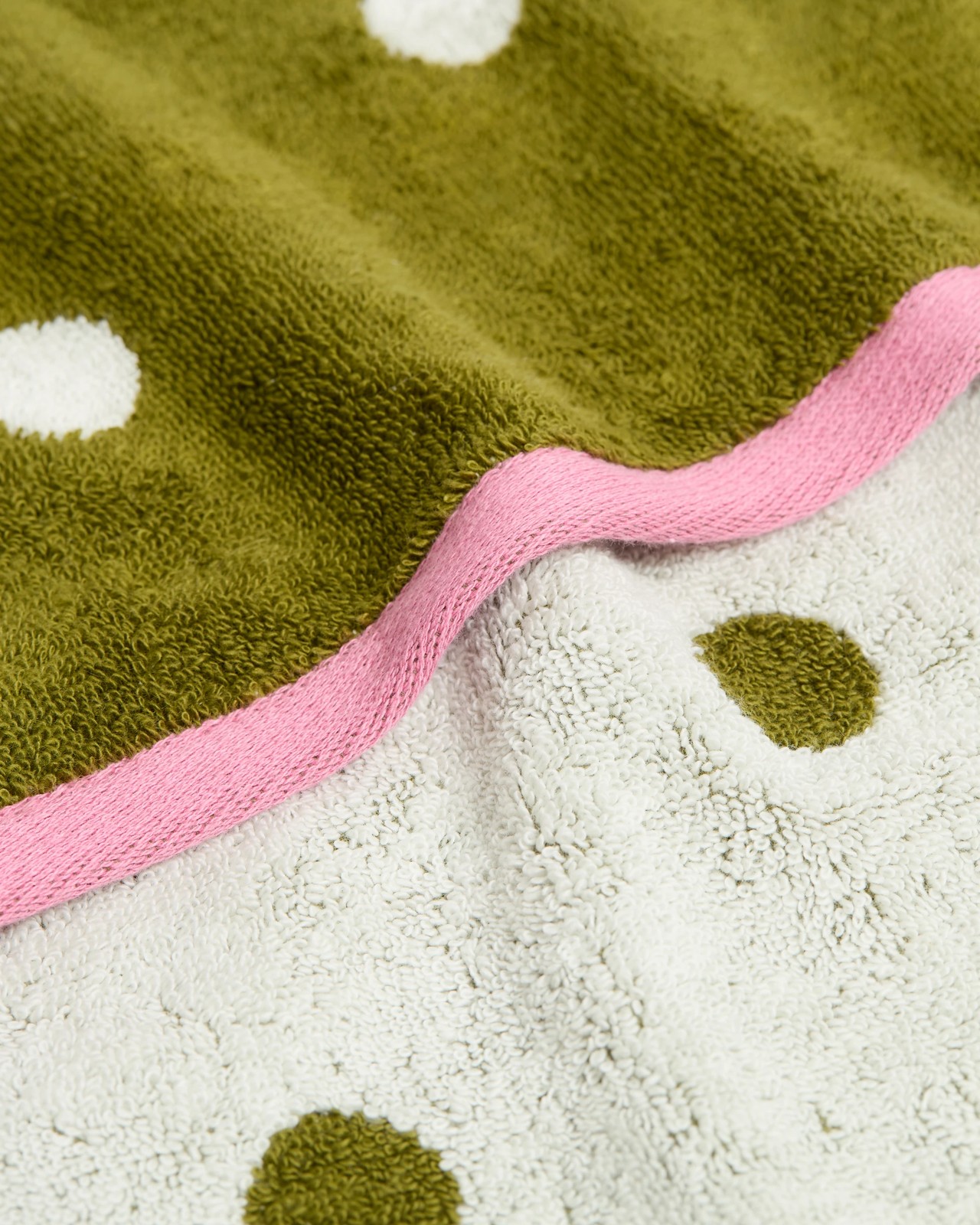 Senna Australian Cotton Polka Dot Hand Towel - Avocado 3 of 3
