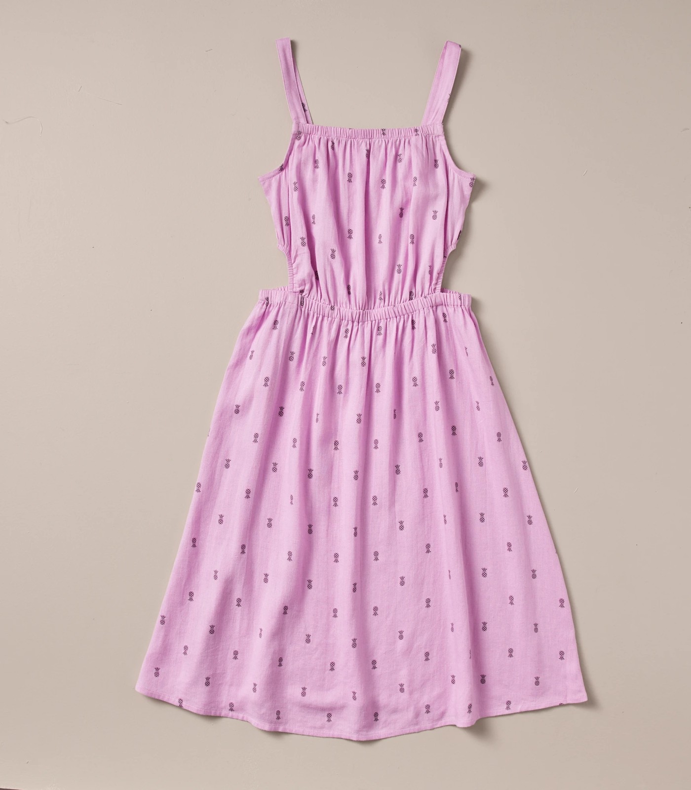 SH251761_02 S23 SL WOVEN CUT OUT MIDI DRESS PURPLE 4 of 6