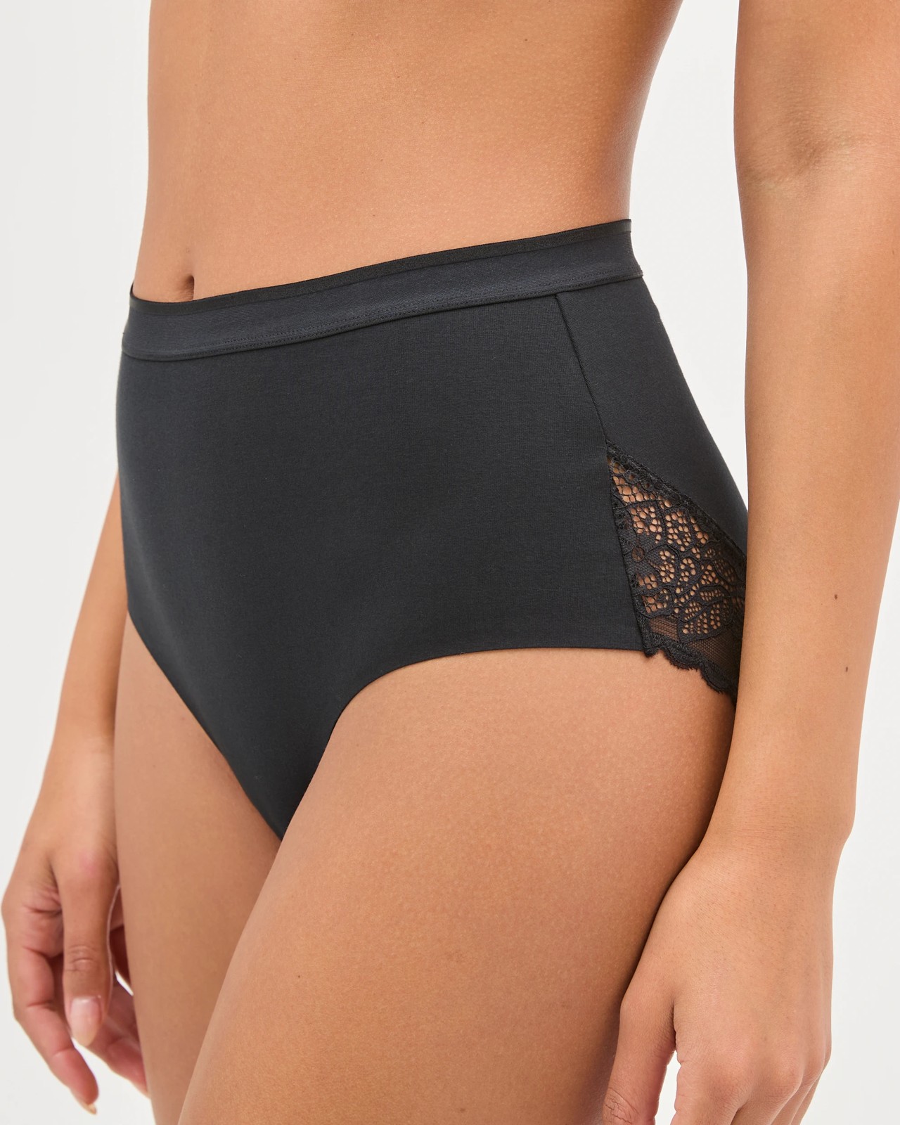 Australian Cotton Blend 2 Pack Luna Lace Light Shaping Full Briefs - Black 3 of 4