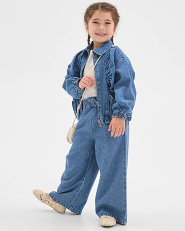 Wide Leg Denim Jeans
