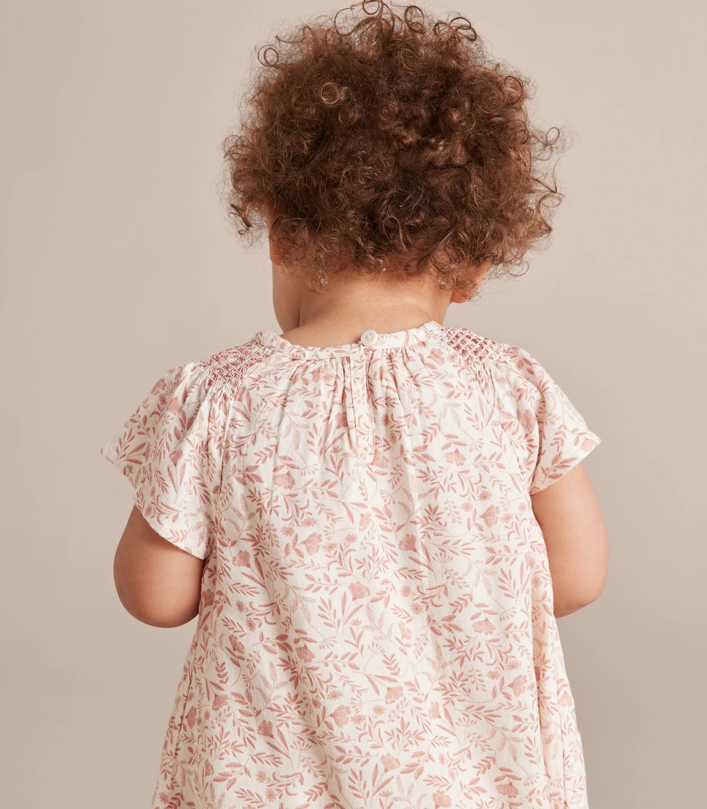 2 Piece Baby Linen Blend Dress and Bloomer Set 2 of 6