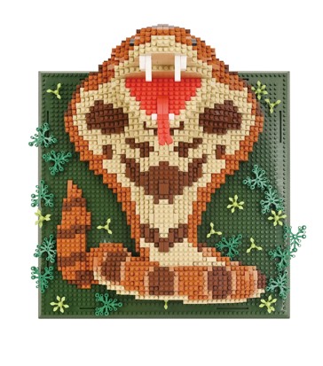 1571 Piece Mini Blocks Animal Series: Snake Frame