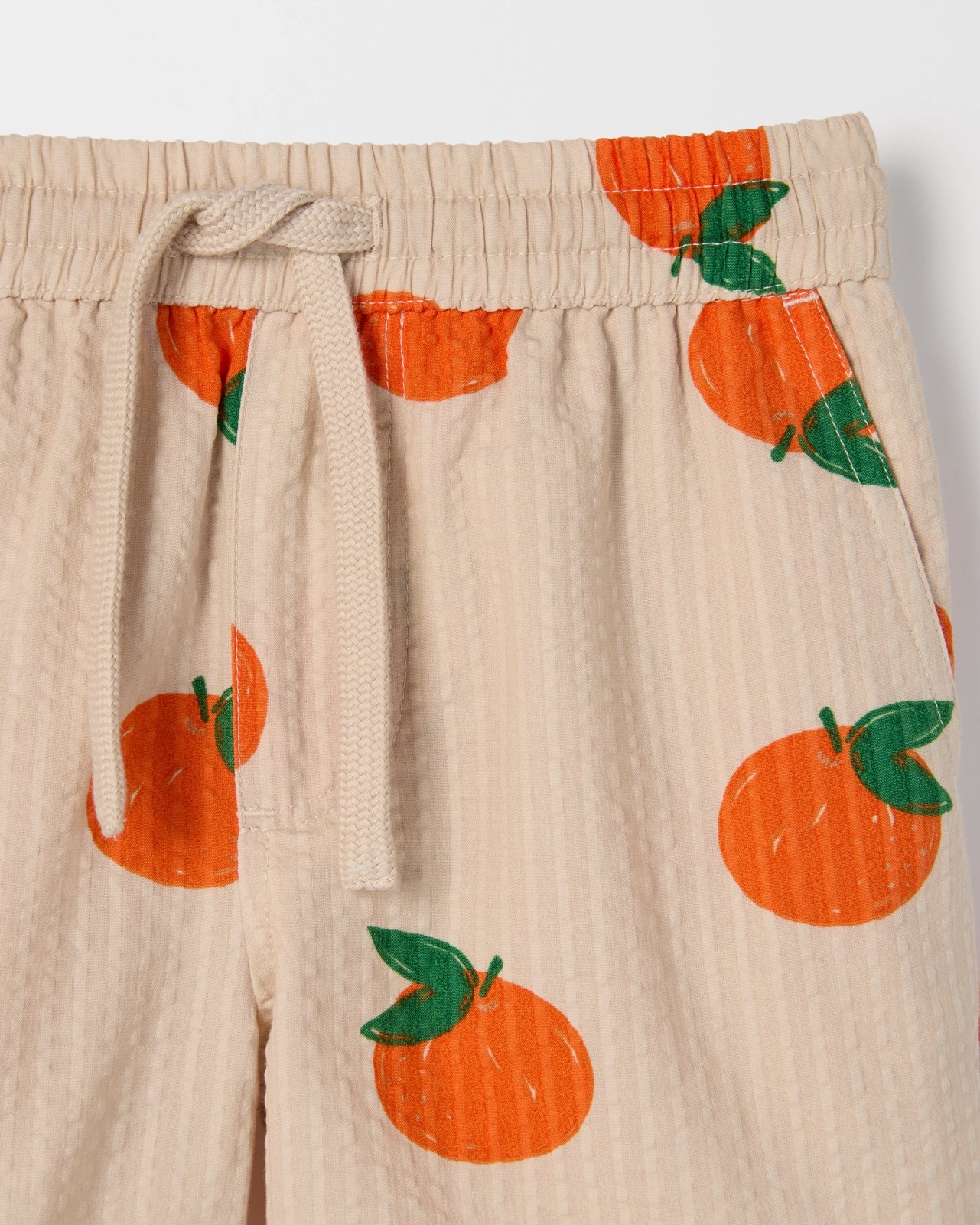 Australian Cotton Seersucker Volley Shorts - Cement 2 of 2