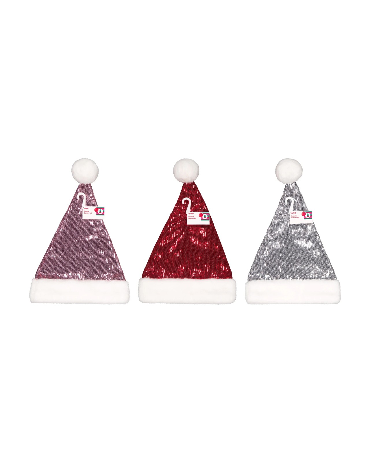 Anko Sequin Santa Hat - Assorted 4 of 4