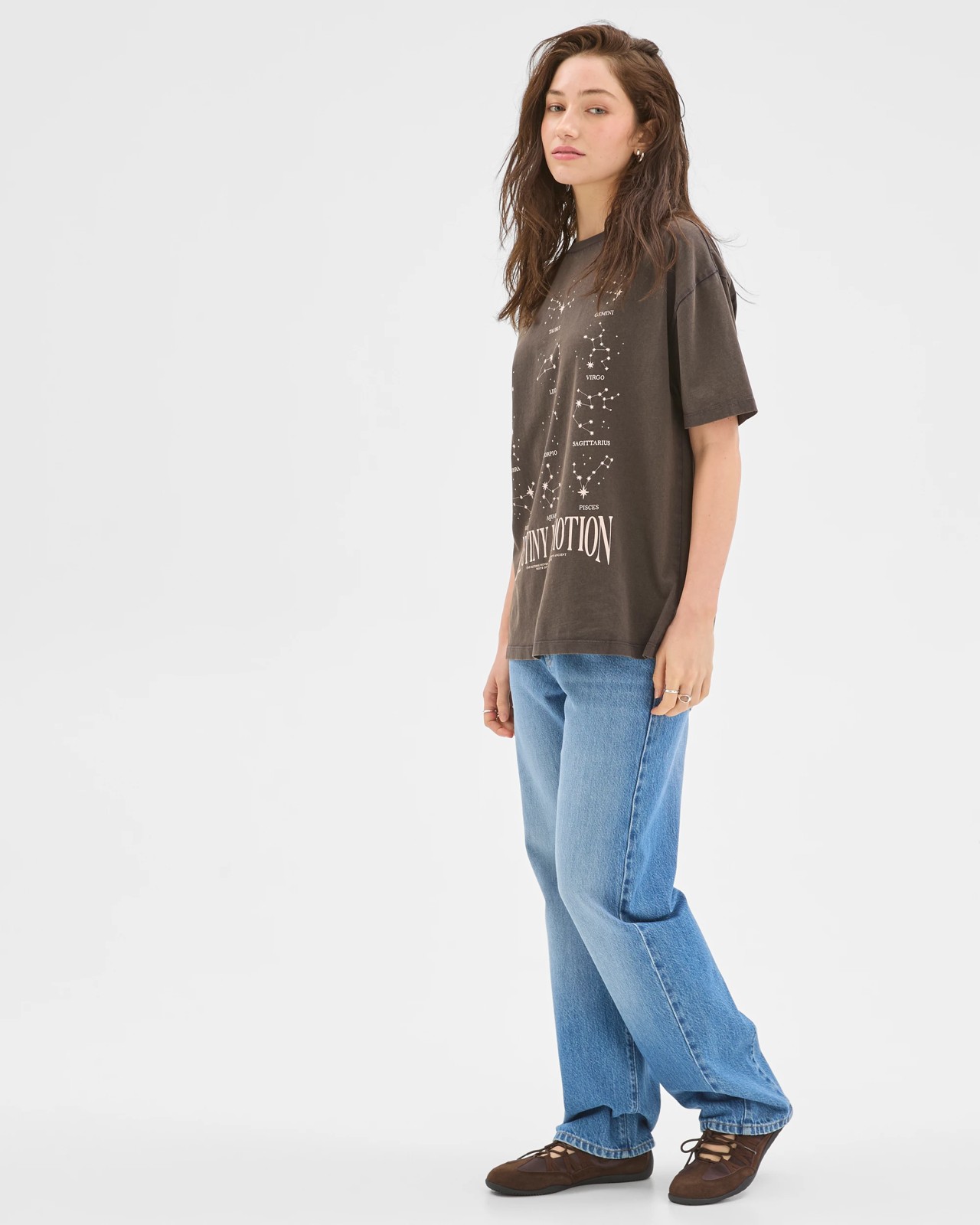 Lily Loves Australian Cotton Boyfriend T-Shirt - Brown Destiny In Motion 5 of 6