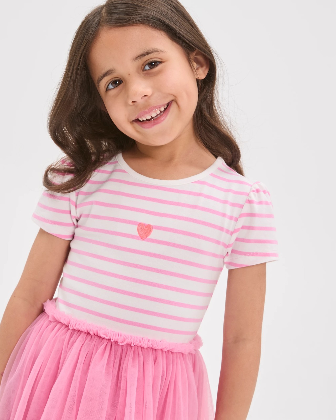 Occasion Knit Tulle Dress - Pink / Multi 3 of 5