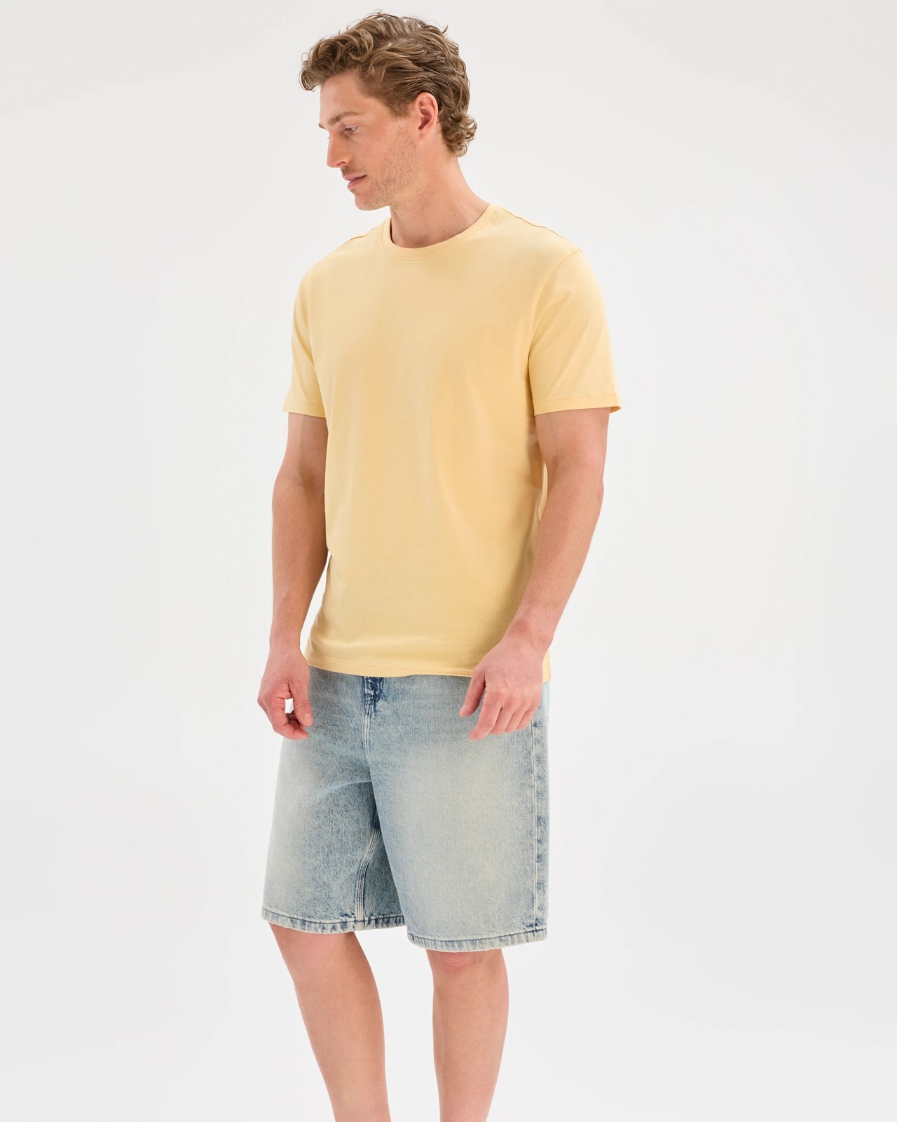 Australian Cotton Crew Neck T-Shirt - Golden 5 of 6