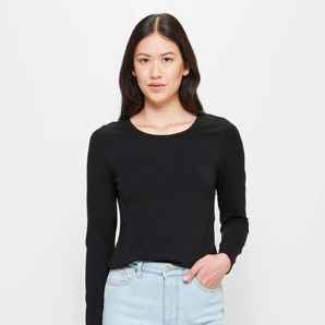 Australian Cotton Long Sleeve Stretch Crew T-Shirt thumbnail 2