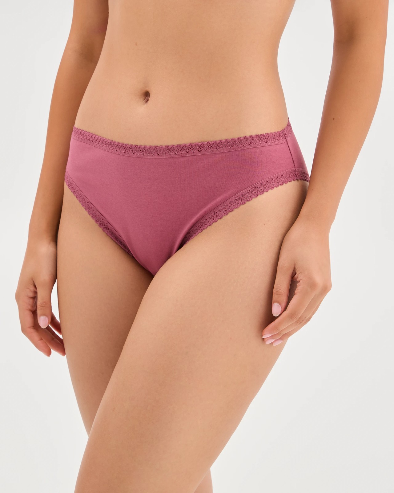 Australian Cotton 5 Pack Elevated High Cut Briefs - Dusty Pink Floral 3 of 4