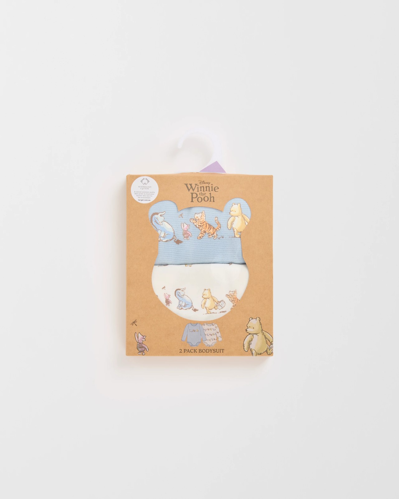 Disney Winnie The Pooh Australian Cotton 2 Pack Baby Bodysuits 5 of 5