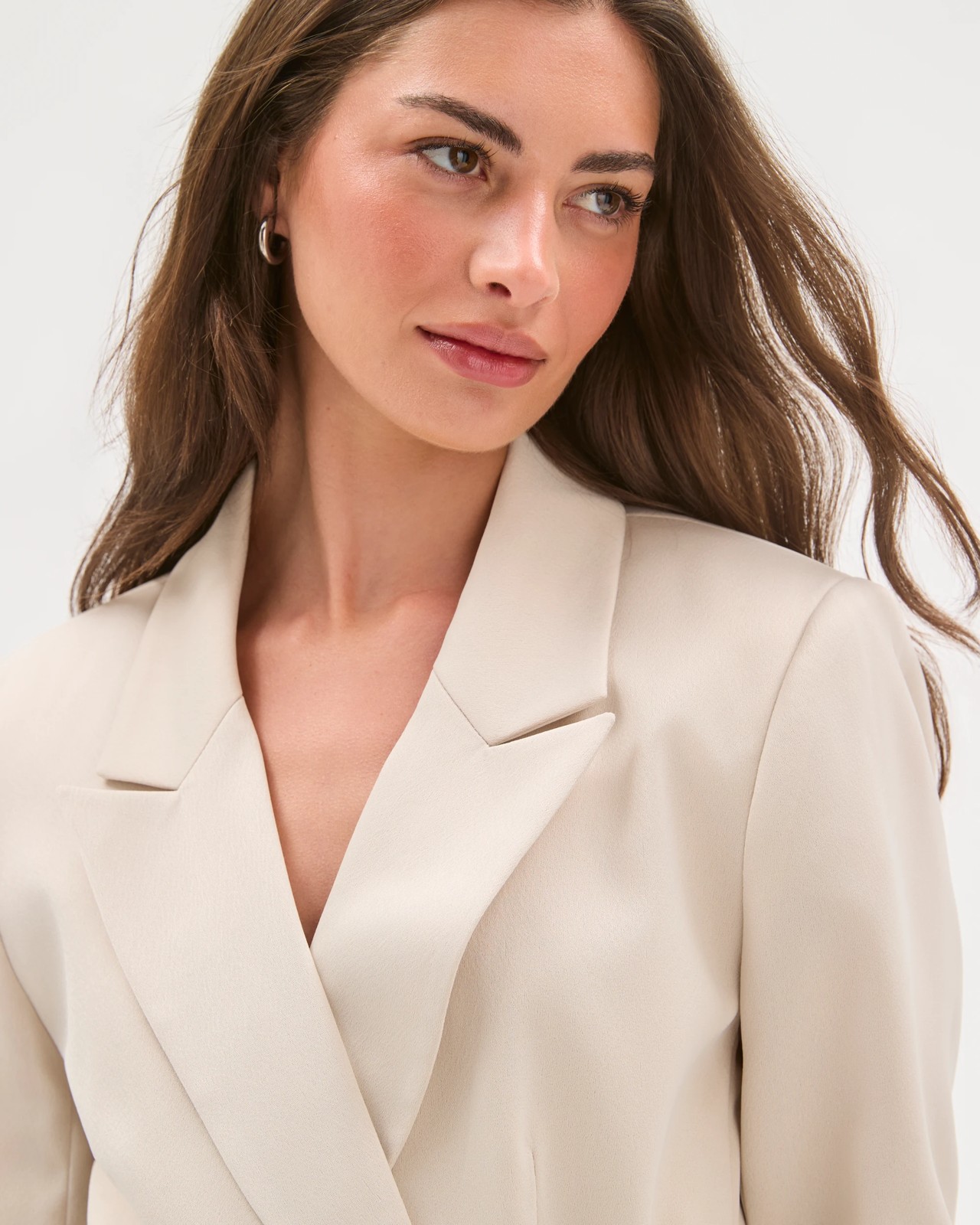 Petites Tailored Satin Blazer 3 of 6