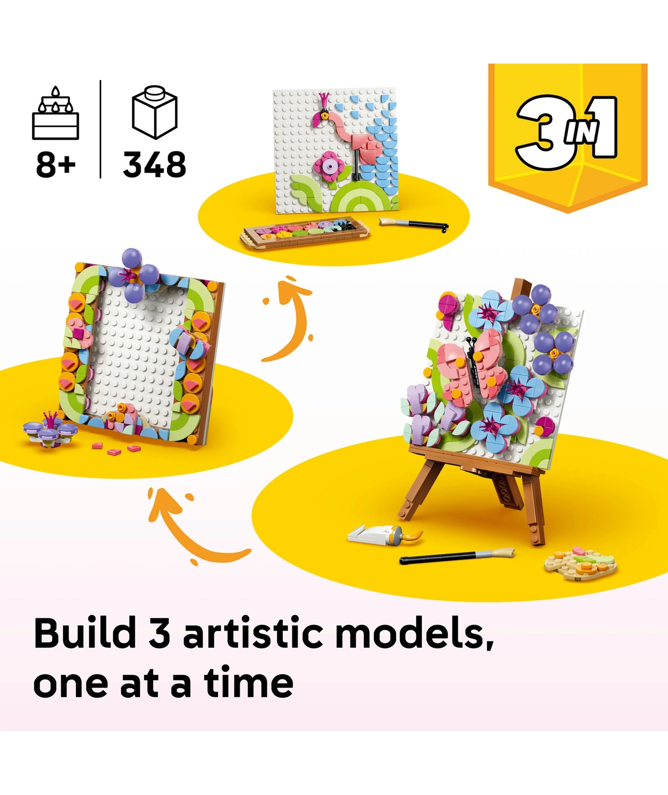 LEGO® Creator 3 in 1 Floral Art Decor Painting 31390 2 of 6