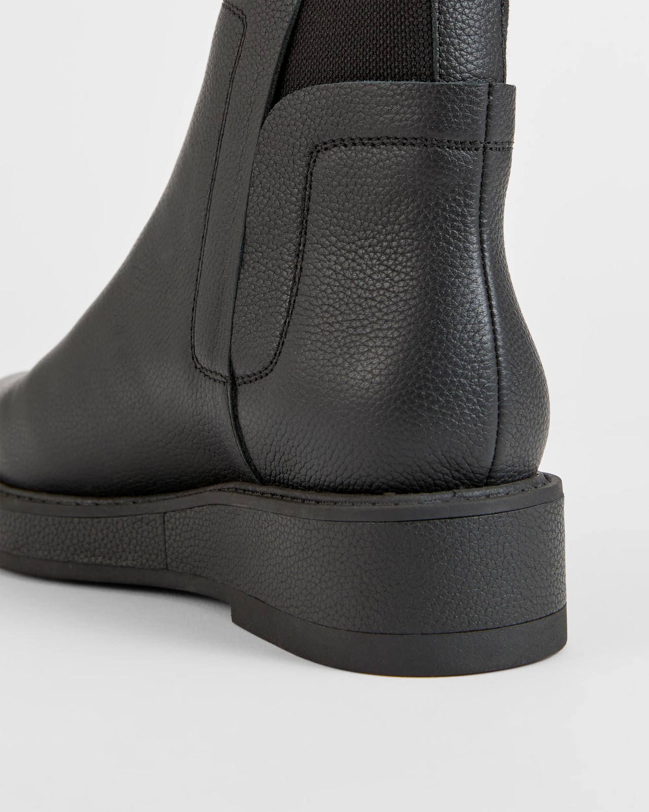 Genuine Suede Leather Jackie Boot - Black Pebbled Leather 3 of 3