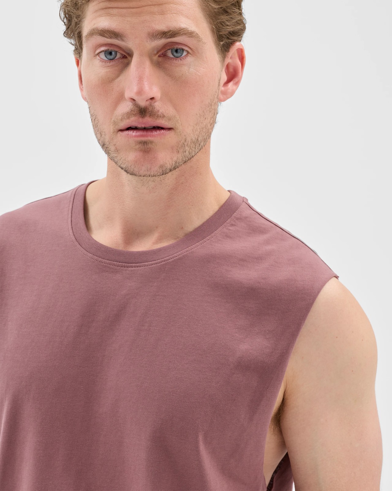 Australian Cotton Plain Tank Top  - Rose Taupe 3 of 5