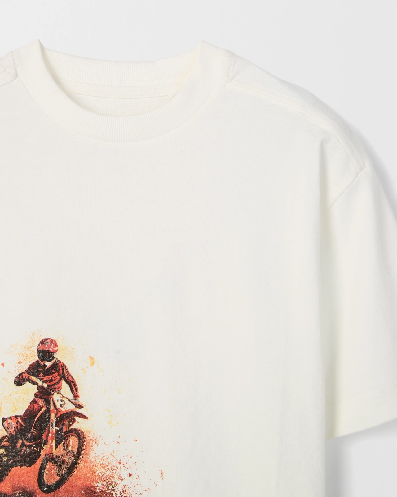 Australian Cotton Graphic Print T-Shirt - Moto Off White 6 of 6