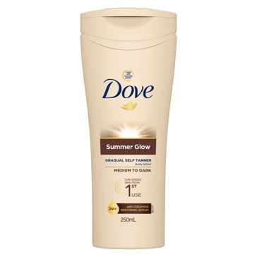 Dove Summer Glow Gradual Tan Body Lotion Medium to Dark 250ml