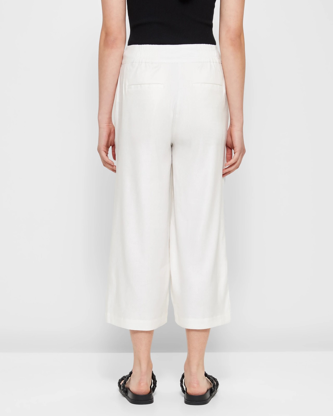 European Linen Blend Elasticated Wide Leg Culottes - Preview | Target ...