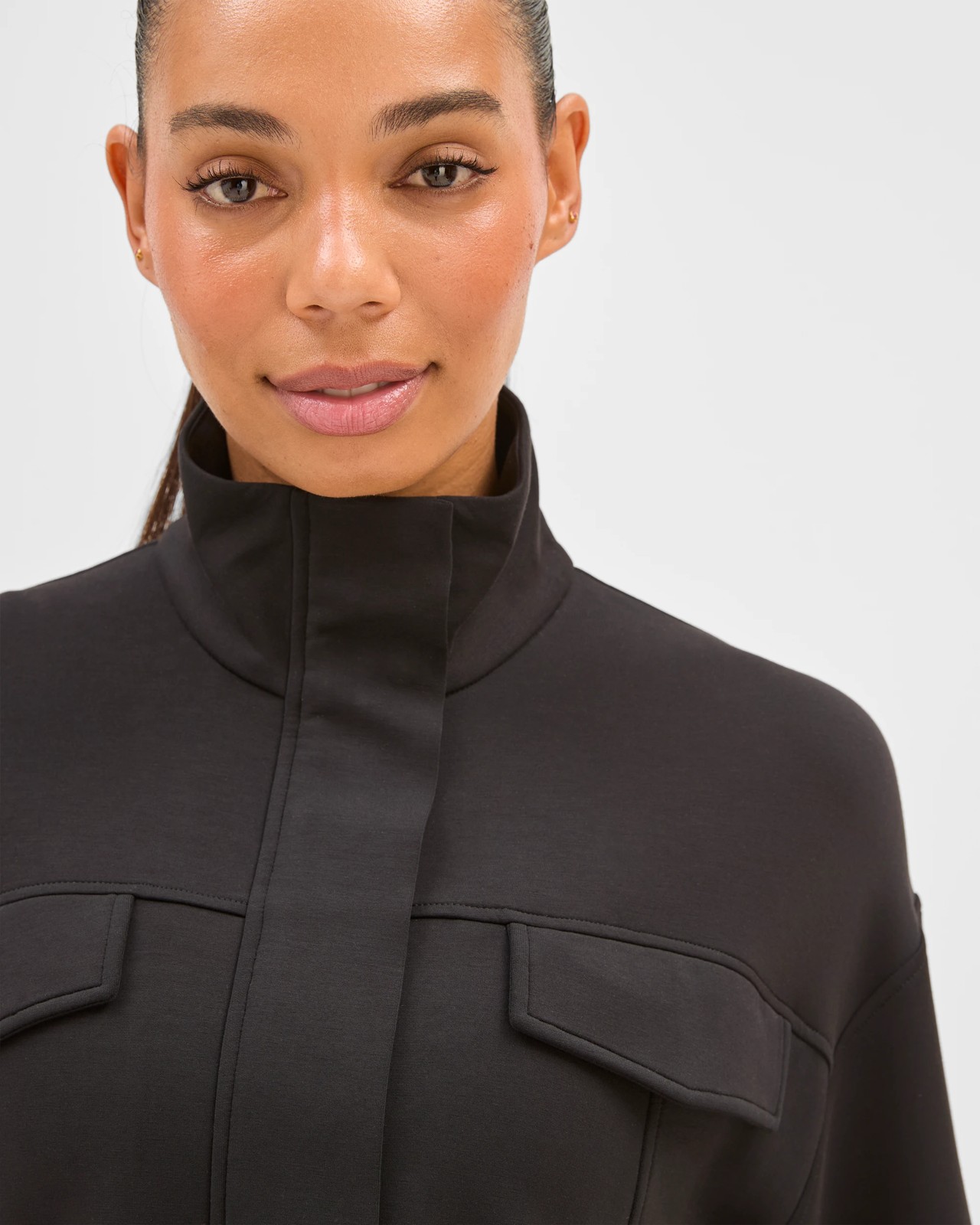 Active Funnel Neck Zip Through Jacket - Black 5 of 5