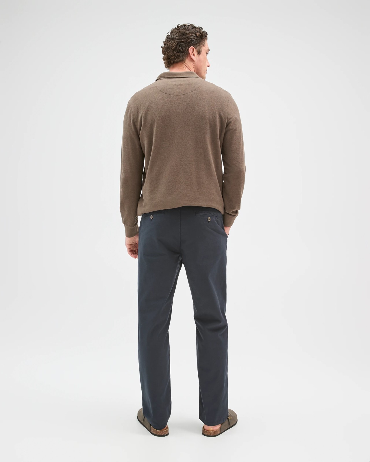 Australian Cotton Relaxed Fit Chino Pants  - Navy 5 of 6