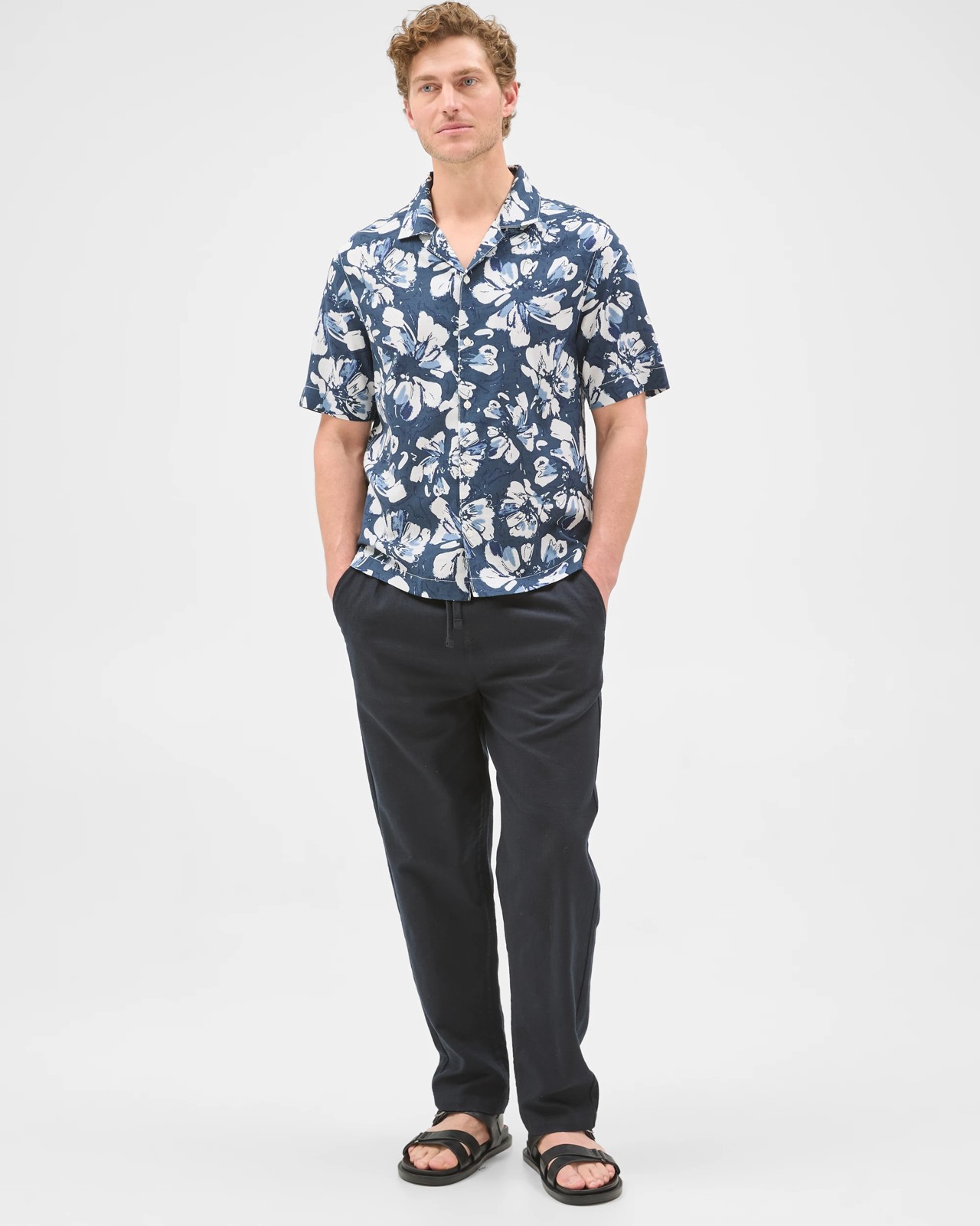 Preview Resort Short Sleeve Floral Shirt - Navy 6 of 6