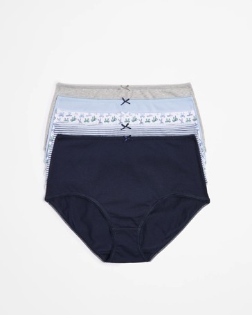 5 Pack Cotton/Elastane Full Briefs