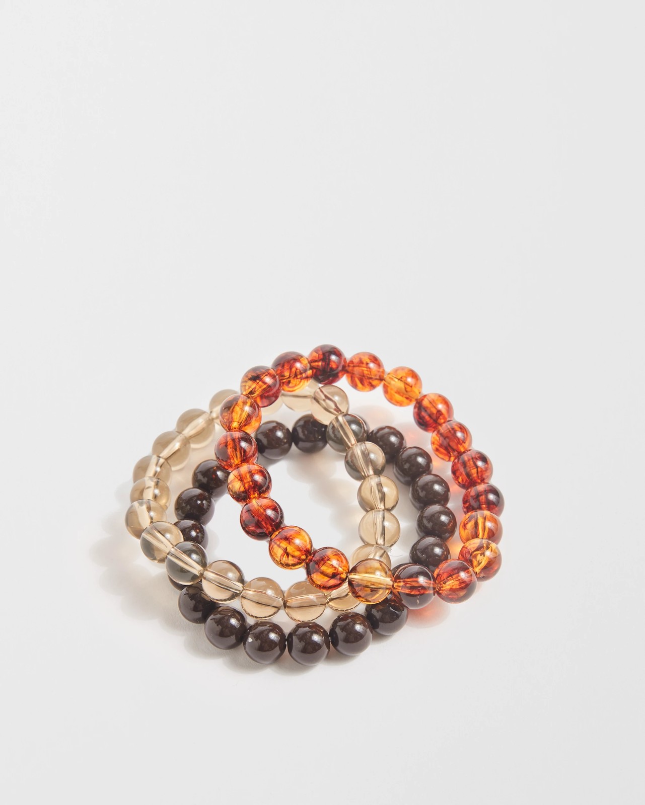3 Pack Essential Bead Stretch Bracelets - Chocolate 2 of 2