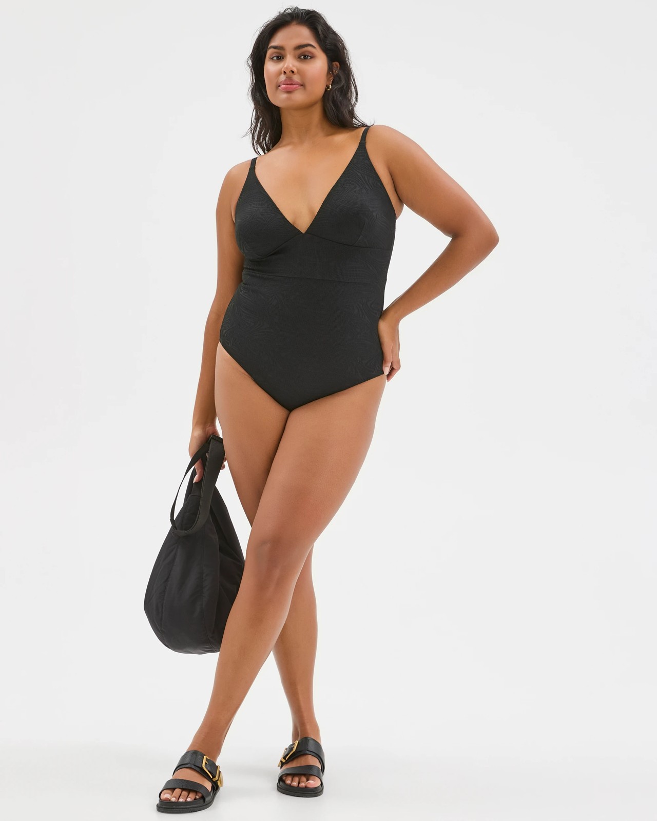 Shape Your Body V-Front Wave Jacquard One Piece Swimsuit 6 of 6