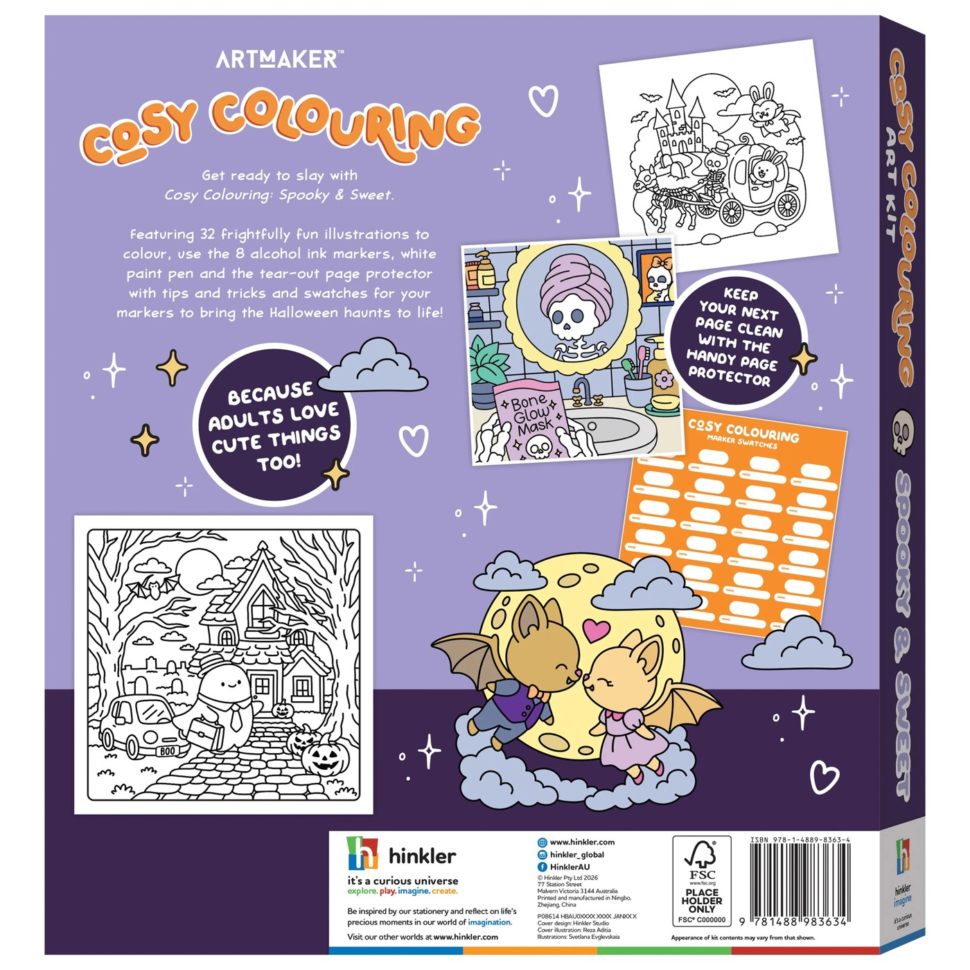 Art Maker Cosy Colouring Art Kit: Spooky and Sweet - Book 2 of 5