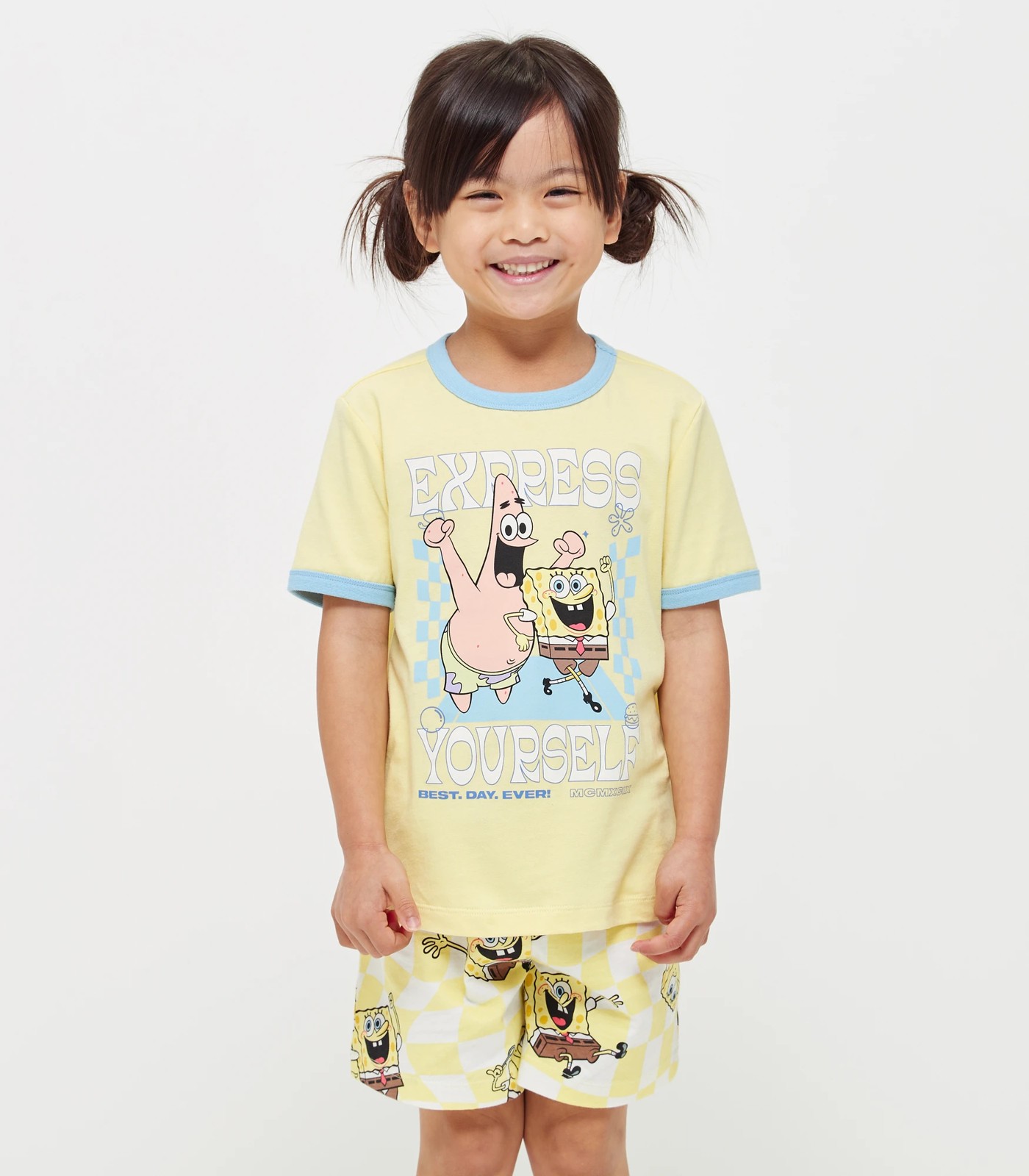 Family Matching Kids Unisex Sponge Bob Cotton Pyjama Set