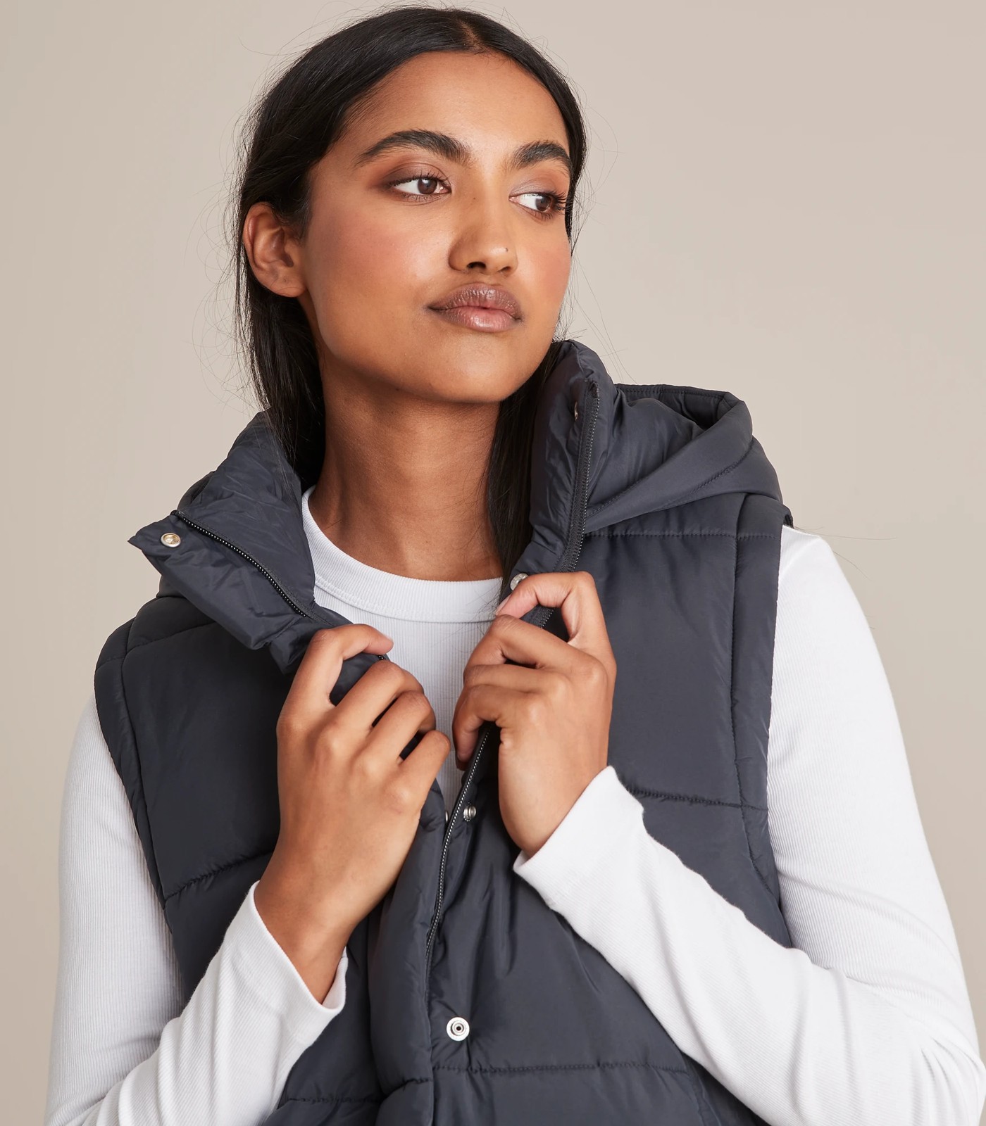 The Recycled Mother Hooded Puffer Vest 2.0