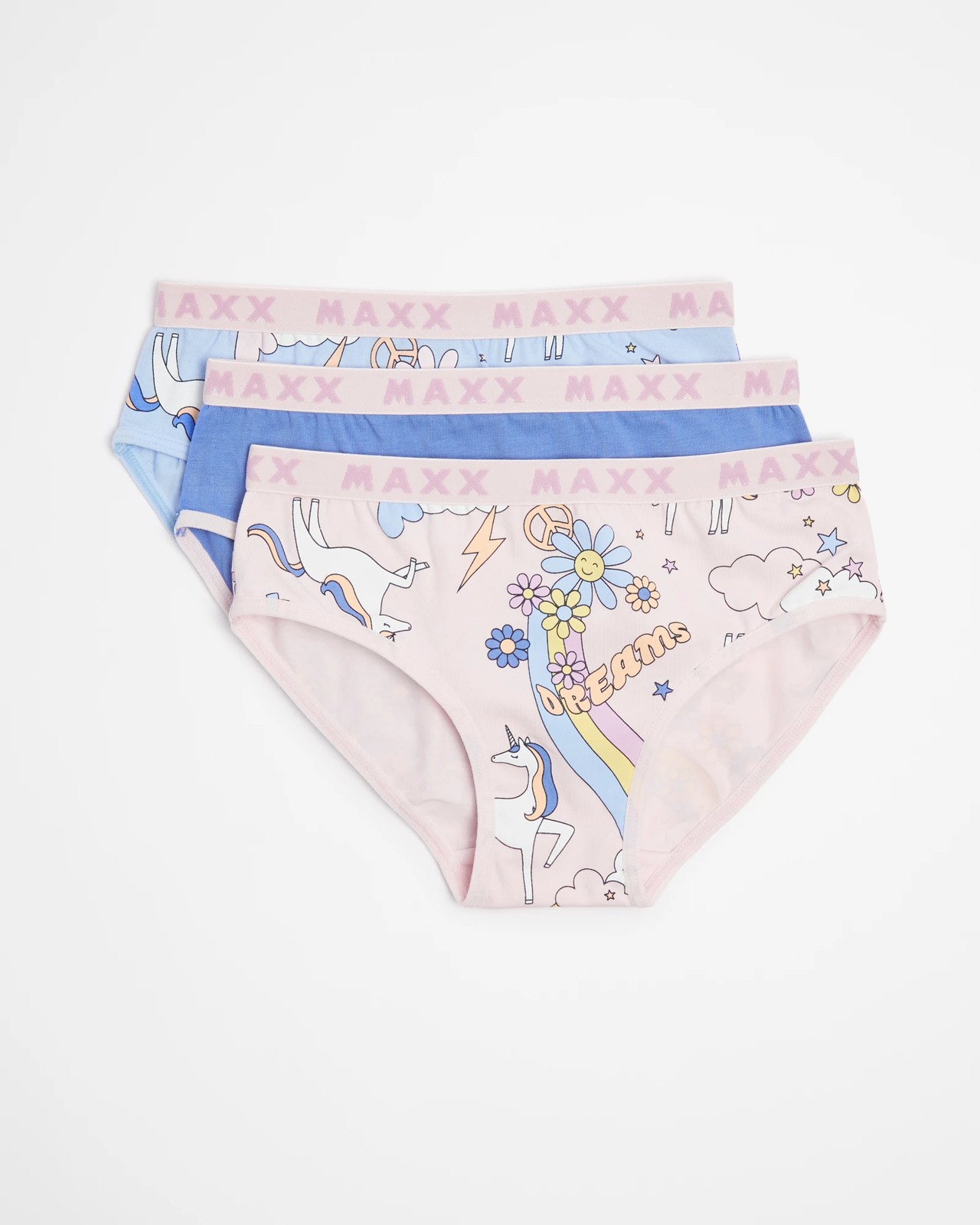 Little Girls 3-Pack Rainbow Unicorn Underwear