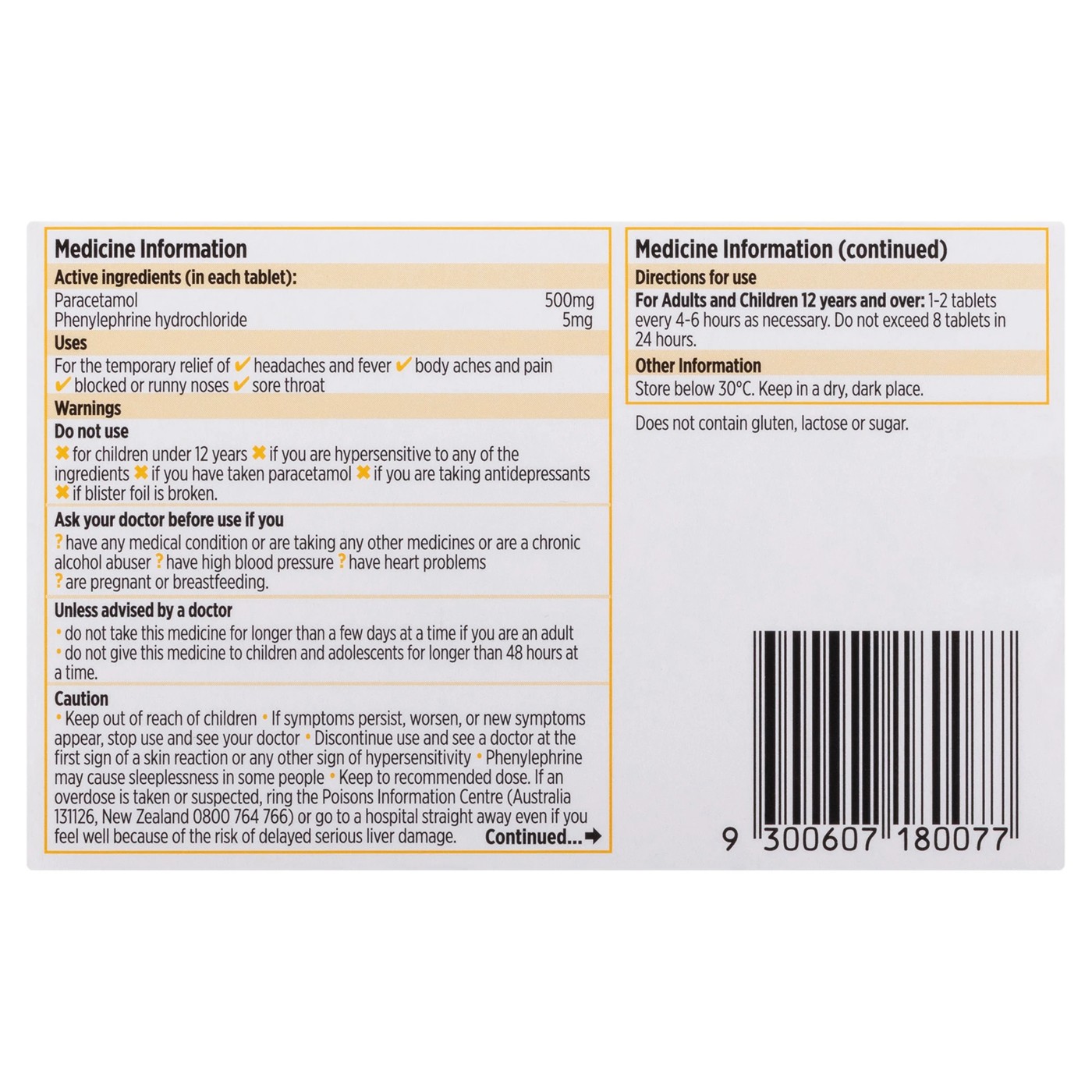 10 Pack Codral Cold & Flu Tablets 3 of 4