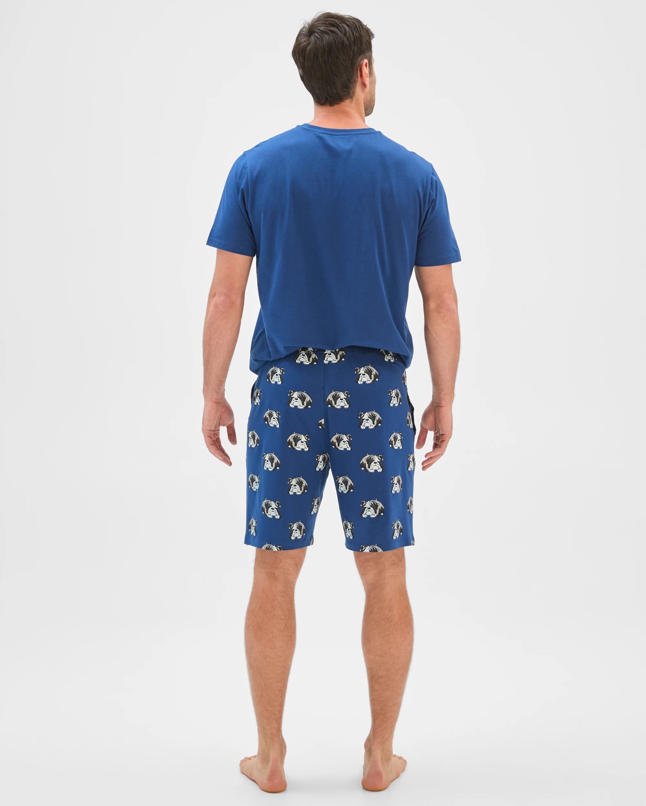Maxx Australian Cotton Knit Jersey Sleep Shorts - Blue Bulldog 6 of 6