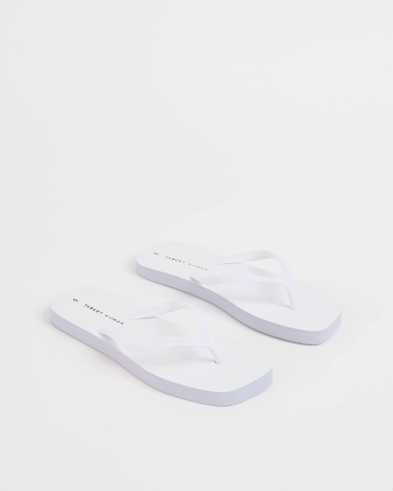 Square Toe Everyday Thongs - White 2 of 3