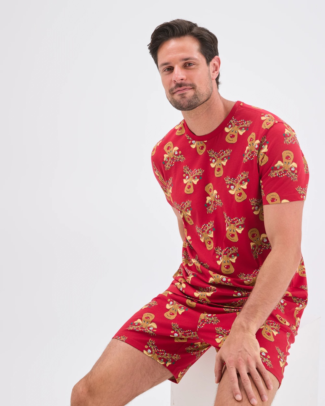 Family Matching Christmas Australian Cotton Mens Pyjama Set - Reindeer 2 of 6