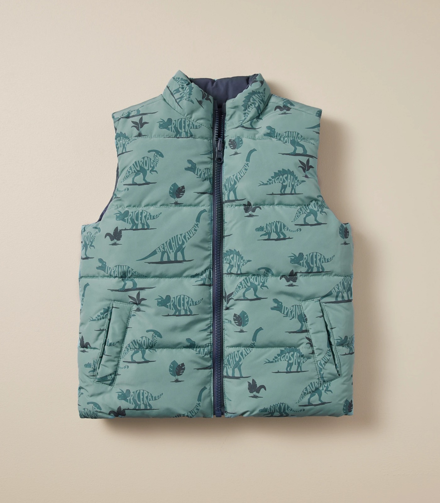 Dinosaur puffer vest hotsell