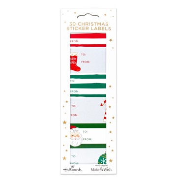 30 Pack Hallmark Christmas Sticker Labels - Merry