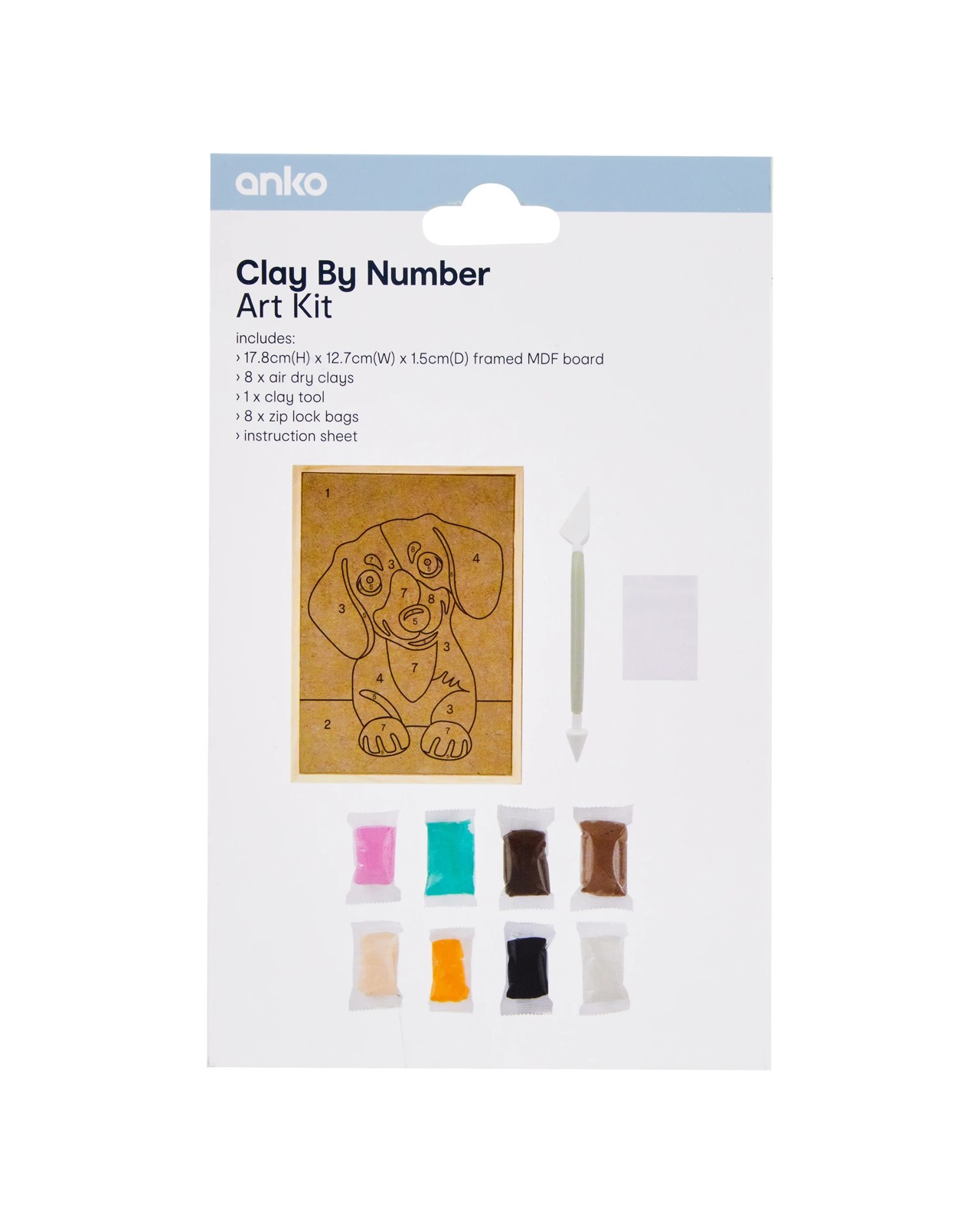Anko Clay by Number Art Kit - Dog 3 of 3