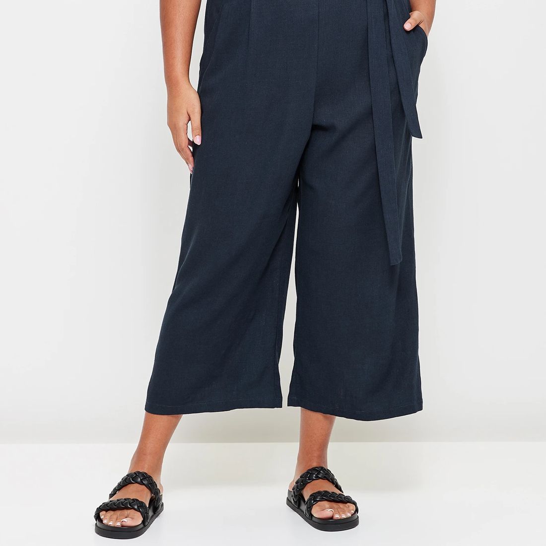 Curve Linen Blend Crop Pants Target Australia