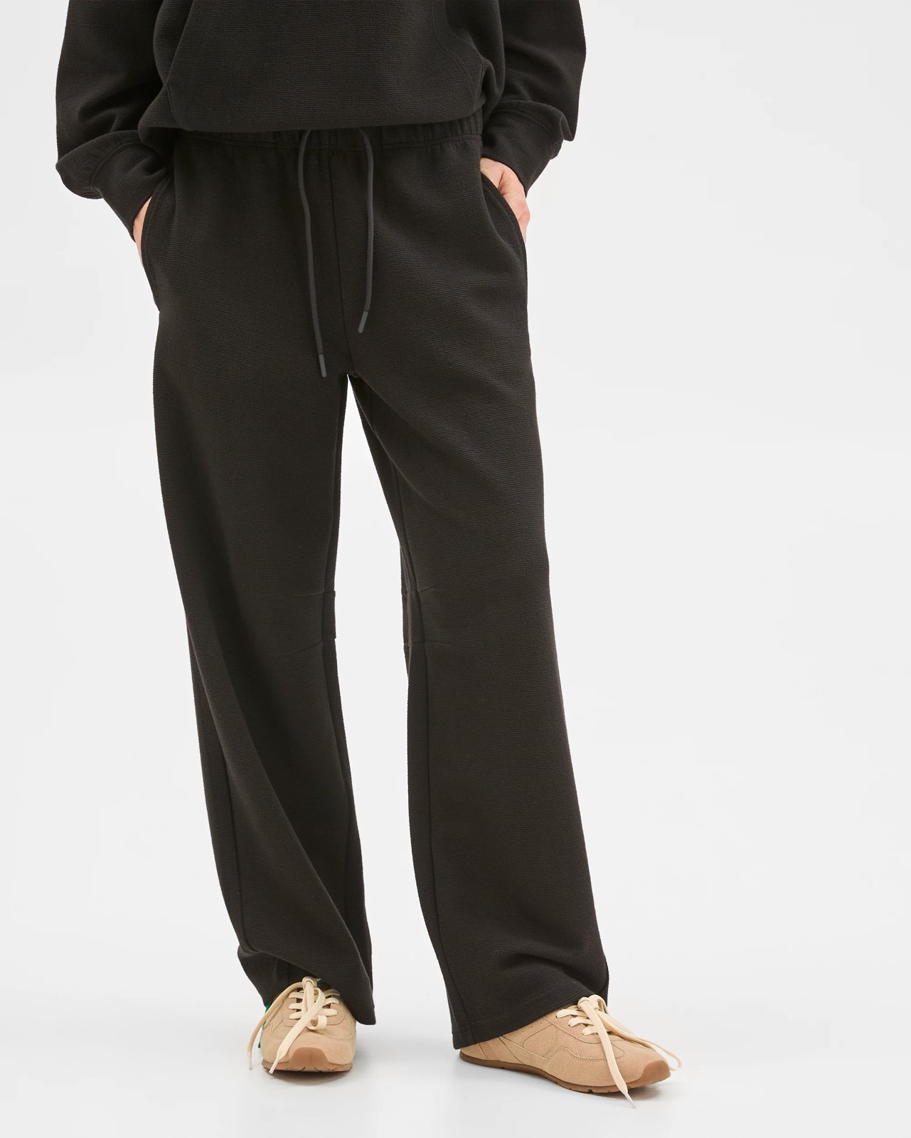 Active Australian Cotton Blend Crinkle Relaxed Pants - Black 3 of 6