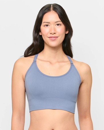 Medium Impact Seamfree Racer Sports Crop Top